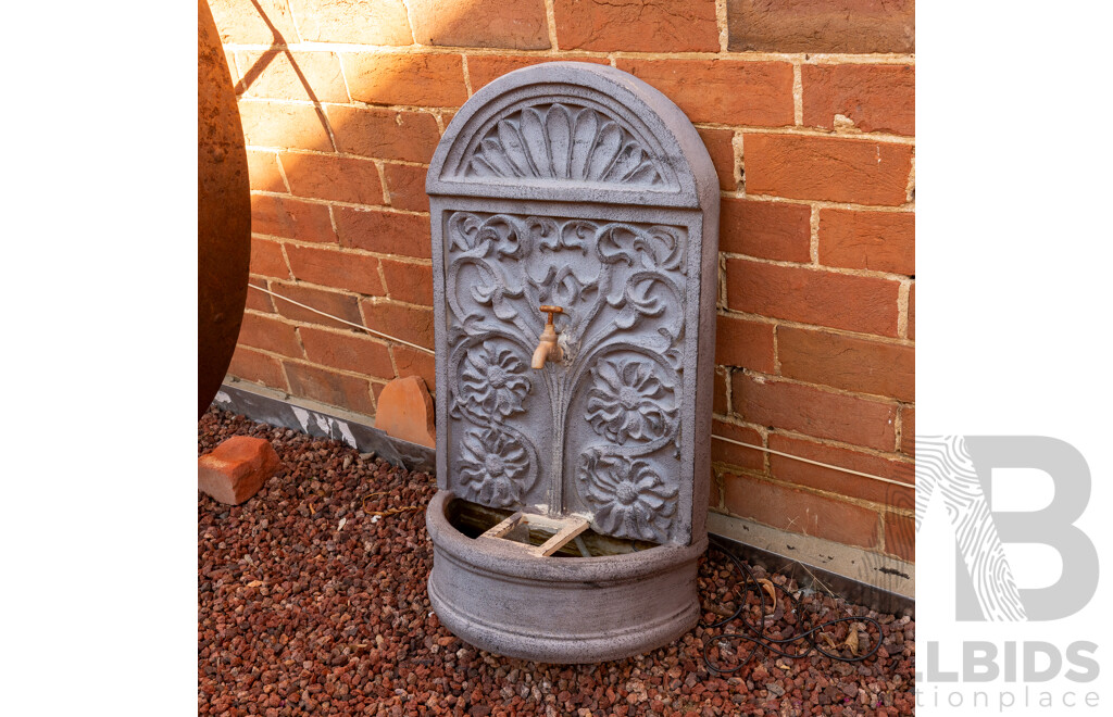 Faux Stone Wall Mount Water Feature