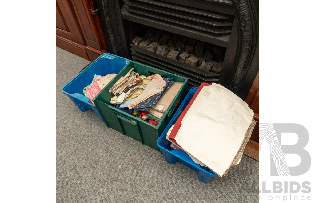 Large Collection of Vintage Linen and Lace