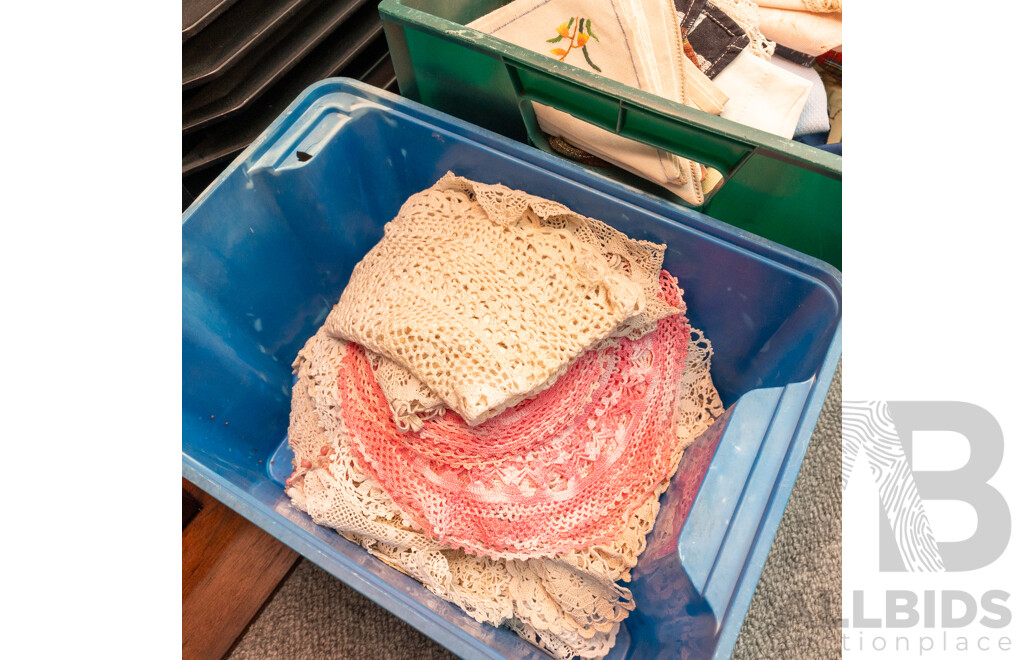 Large Collection of Vintage Linen and Lace