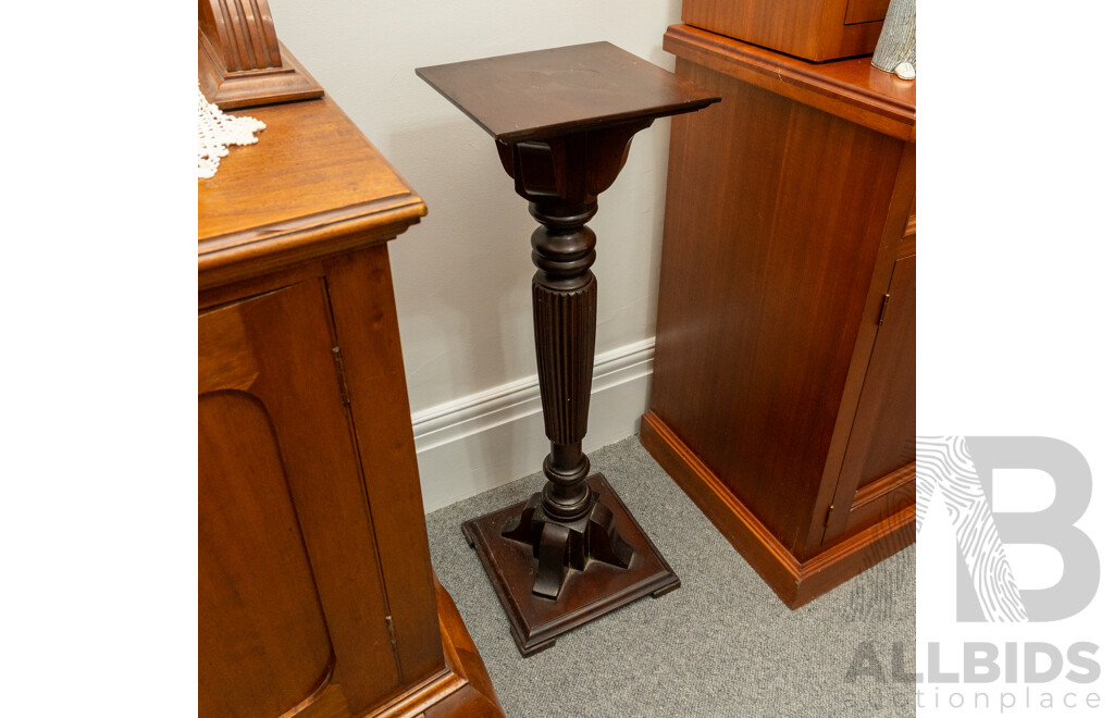 Art Deco Oak Pedestal