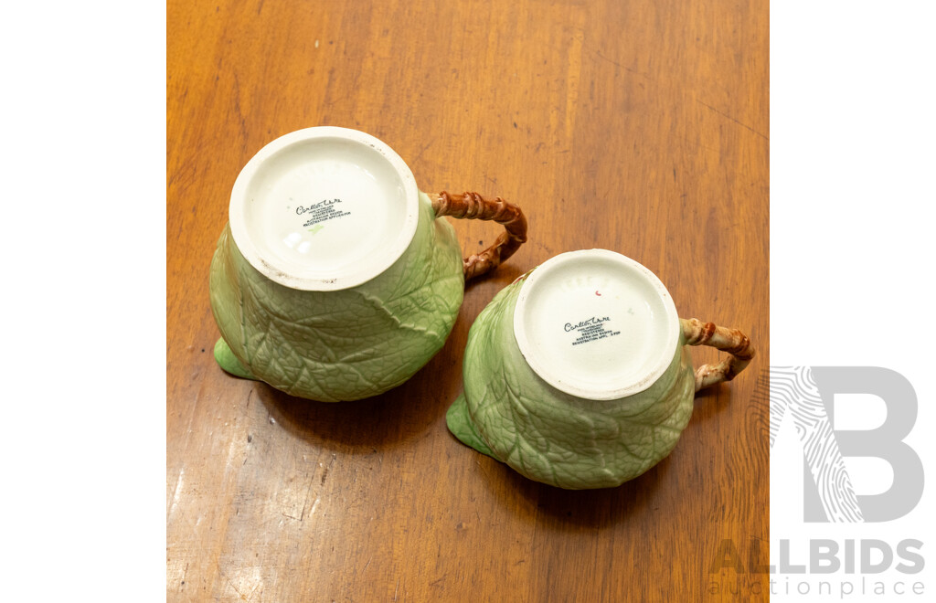 Pair of Carlton Ware 'Foxglove' Graduated Milk Jugs