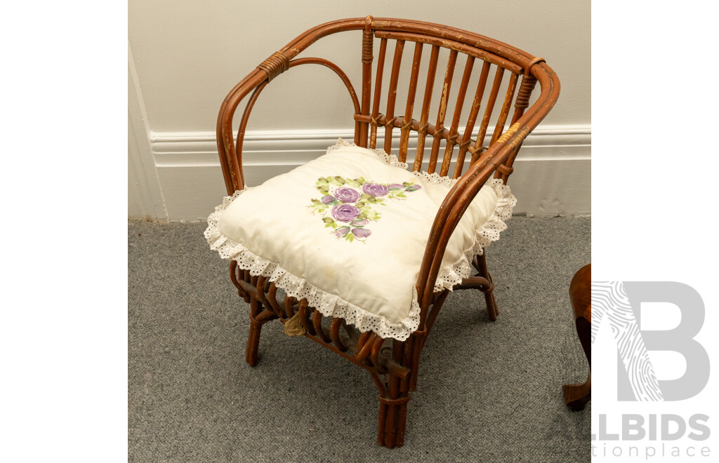 Vintage Cane Child's Carver Chair