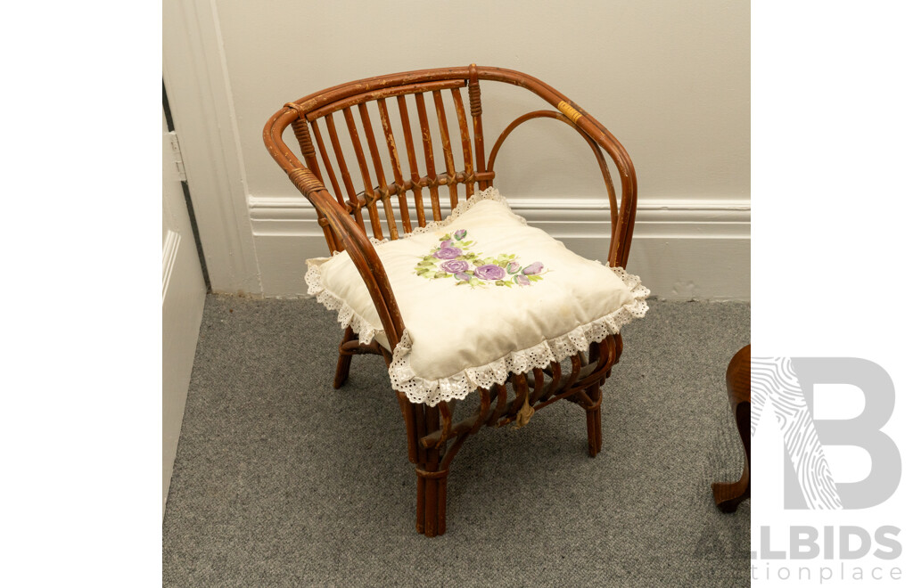 Vintage Cane Child's Carver Chair