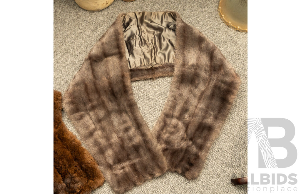 Pair of Vintage Fur Stoles