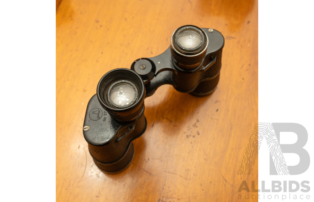 Pentax Spotmatic SLR Camera with Folding Brownie Camera and a Pair of Binoculars