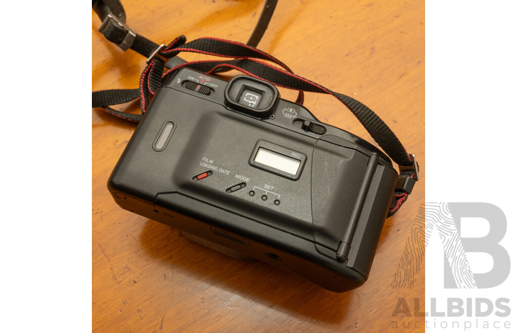 Pentax Spotmatic SLR Camera with Folding Brownie Camera and a Pair of Binoculars