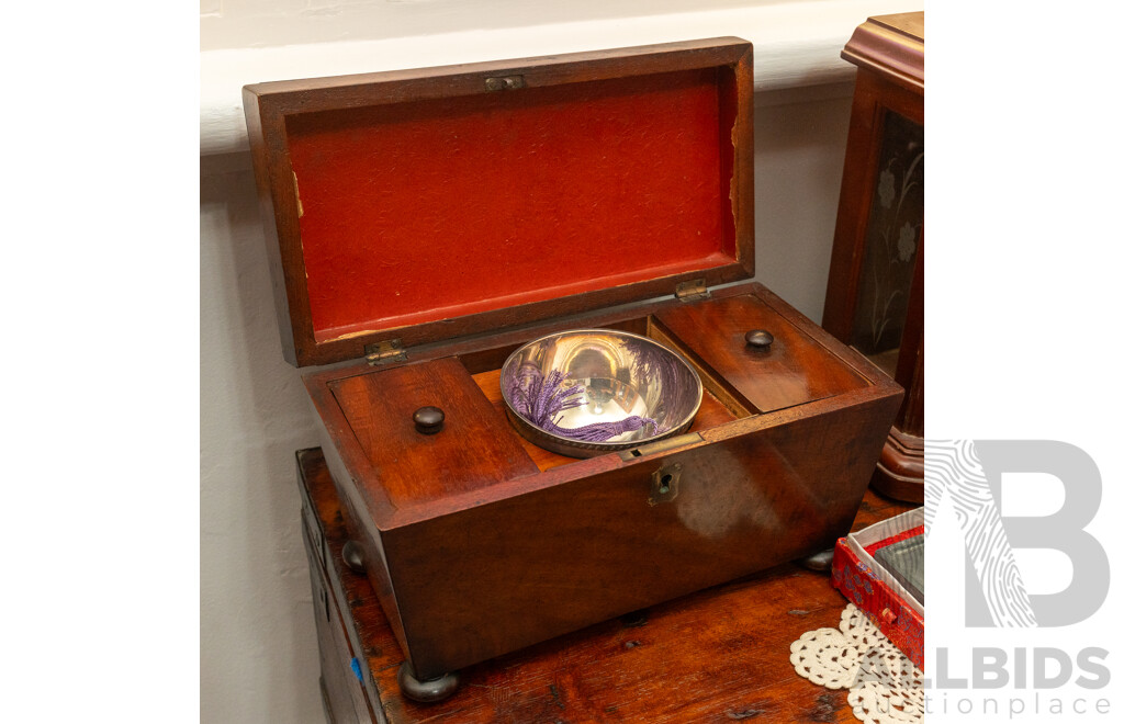 Georgian Rosewood Sarcophagus Tea Caddy