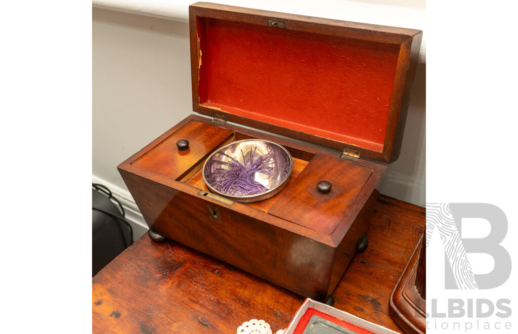 Georgian Rosewood Sarcophagus Tea Caddy