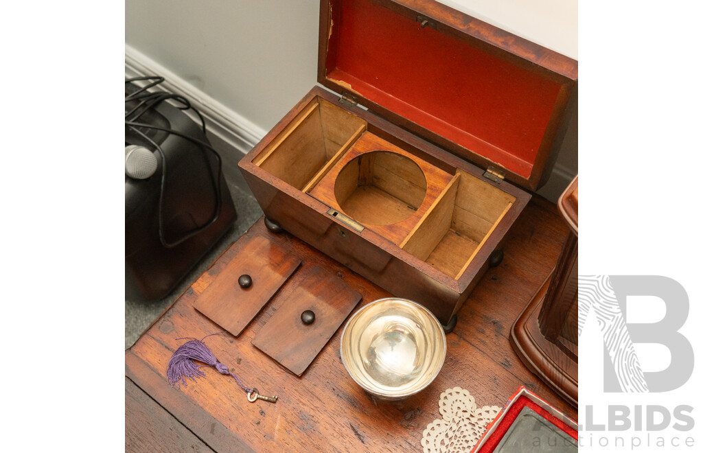 Georgian Rosewood Sarcophagus Tea Caddy
