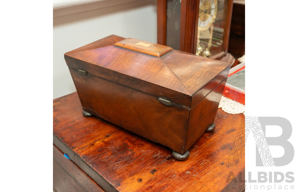 Georgian Rosewood Sarcophagus Tea Caddy