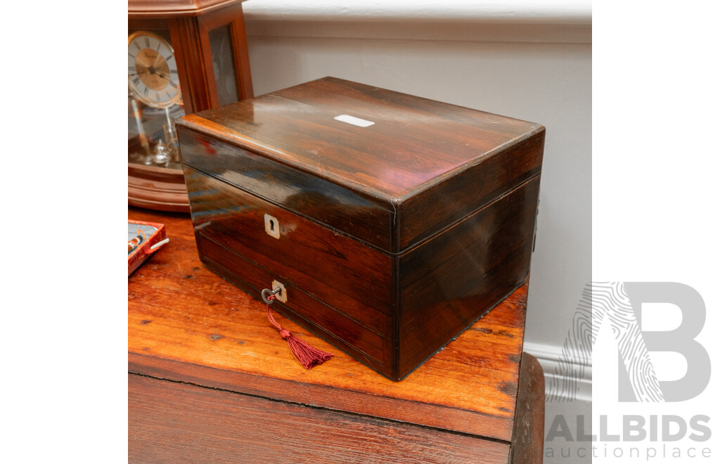 Victorian Rosewood Fitted Sewing Box