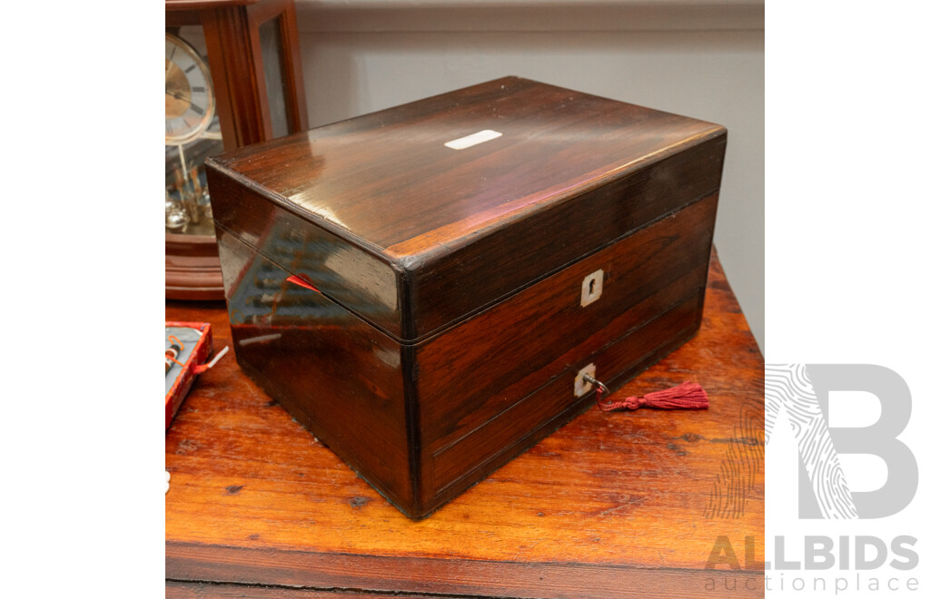 Victorian Rosewood Fitted Sewing Box