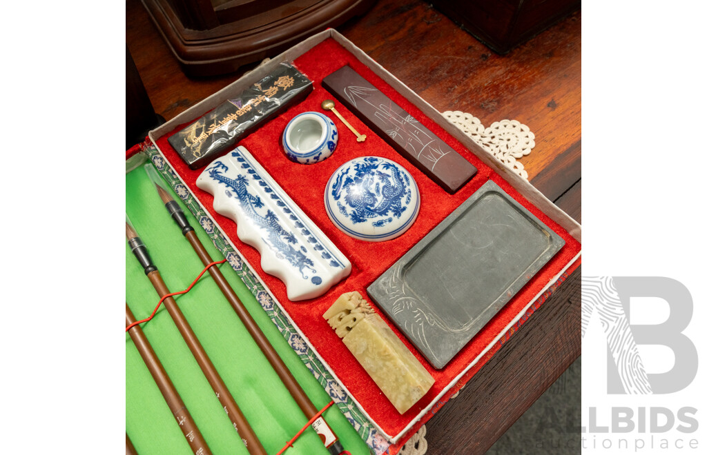Chinese Calligraphy Set in Presentation Box