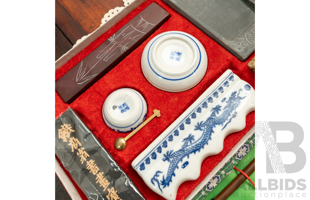Chinese Calligraphy Set in Presentation Box
