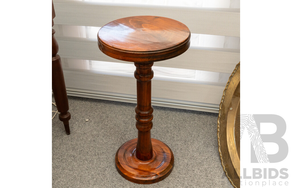 Modern Turned Timber Pedestal