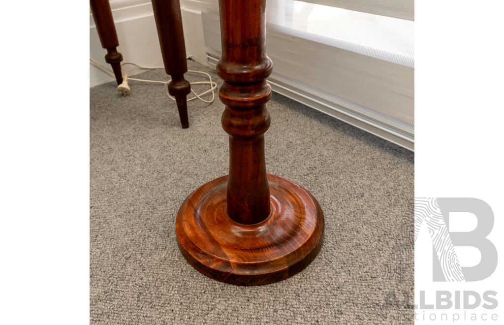 Modern Turned Timber Pedestal