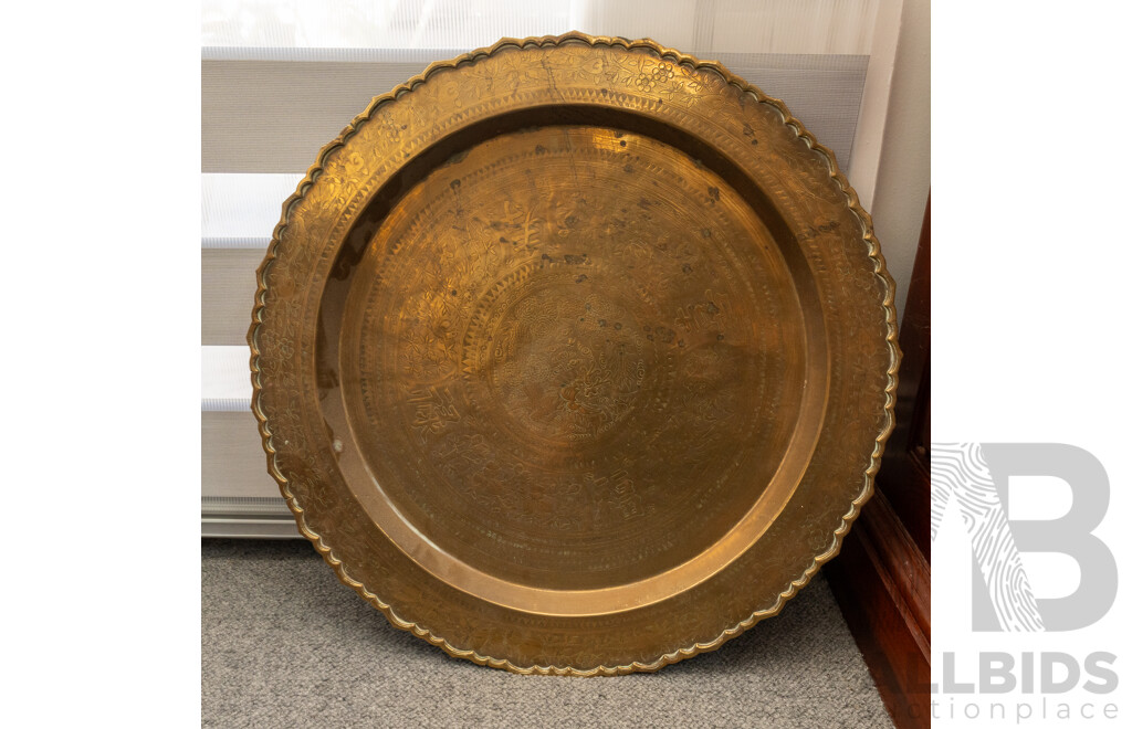 Large Chinese Brass Tray