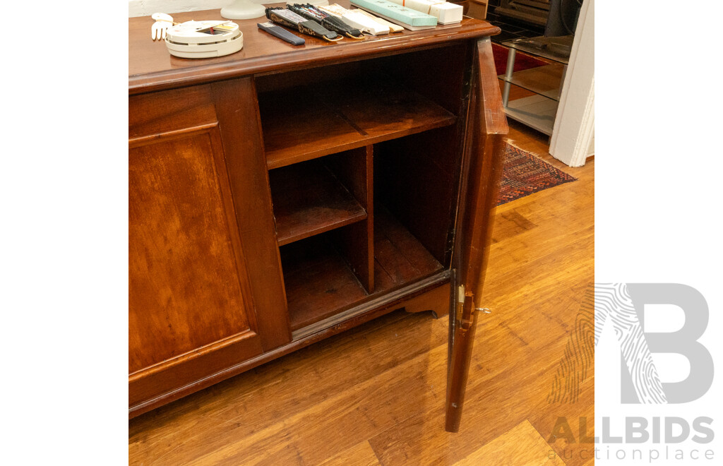 Victorian Cedar Three Door Postmaster’s Credenza