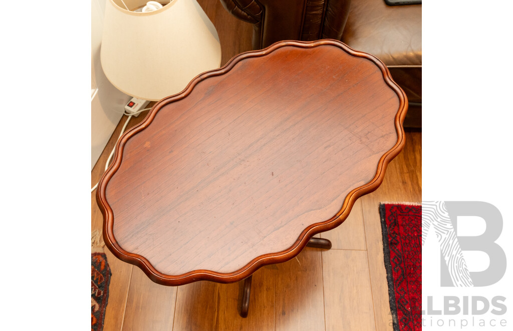 Mahogany Wine Table with Shaped Top