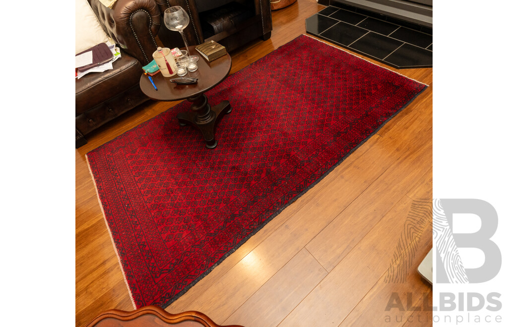 Afghan Khal Mohammadi Rug in Deep Red Tones