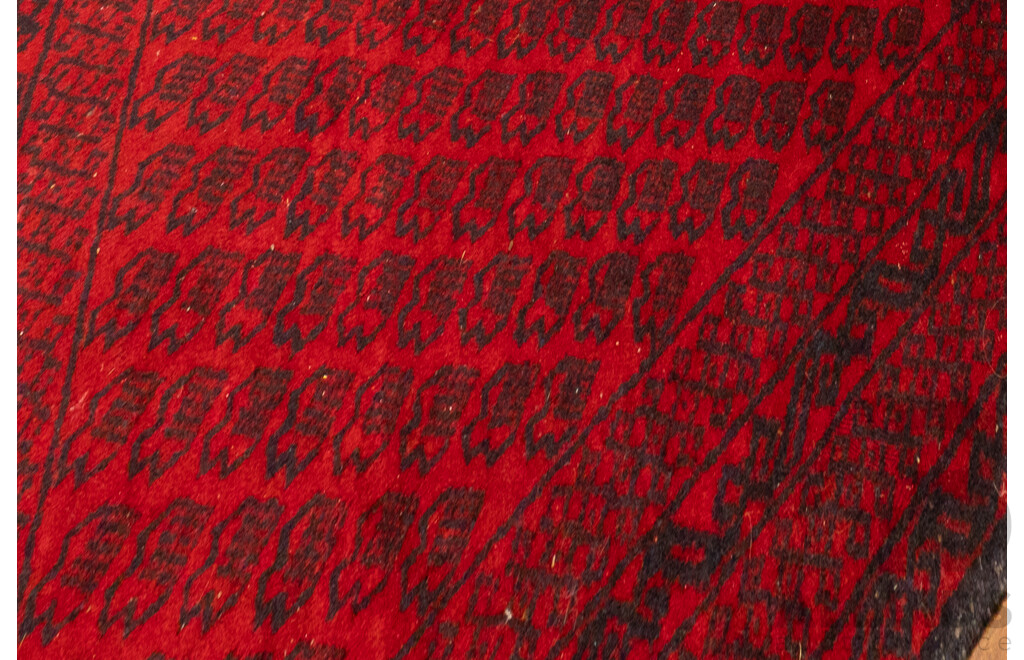 Afghan Khal Mohammadi Rug in Deep Red Tones