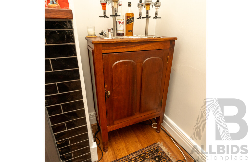 Victorian Cedar Single Door Meat Safe with Ventilated Panels