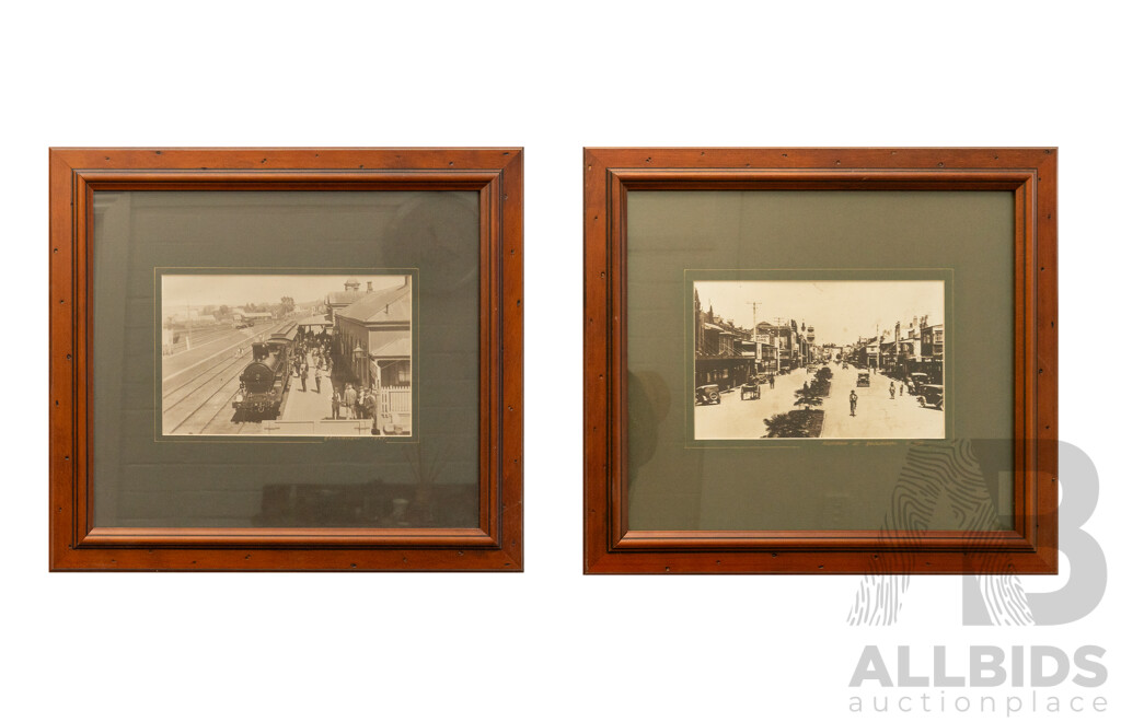 Pair of Framed Photographic Prints of Early Goulburn