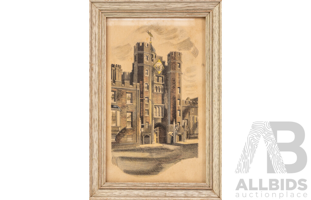 Collection of Eight Antique Hand-Coloured Engravings by John Leech & Barnett Freedman (Framed)