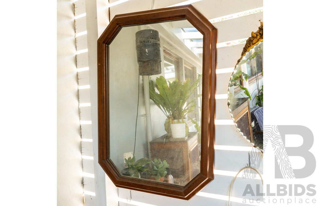Timber Hexagonal Framed Mirror