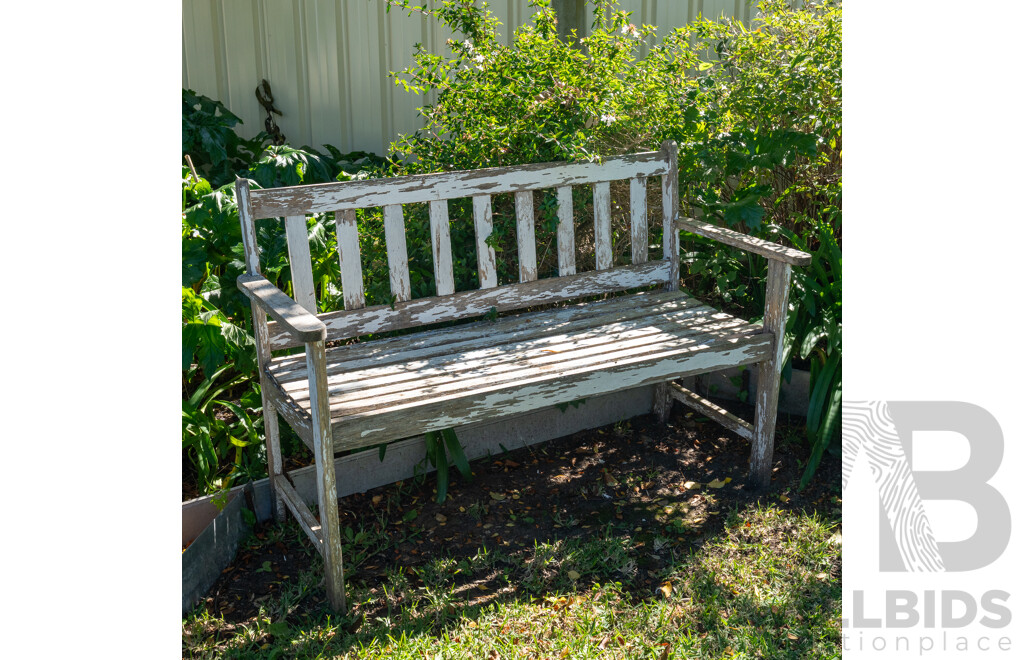 Painted Jack and Jill Bench, Two Seater Bench and a Side Table