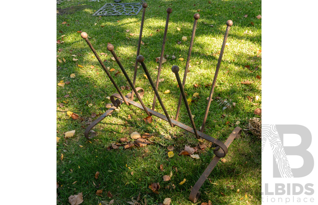 Vintage Metal Gumboot Stand