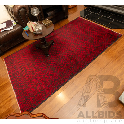 Afghan Khal Mohammadi Rug in Deep Red Tones