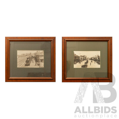 Pair of Framed Photographic Prints of Early Goulburn