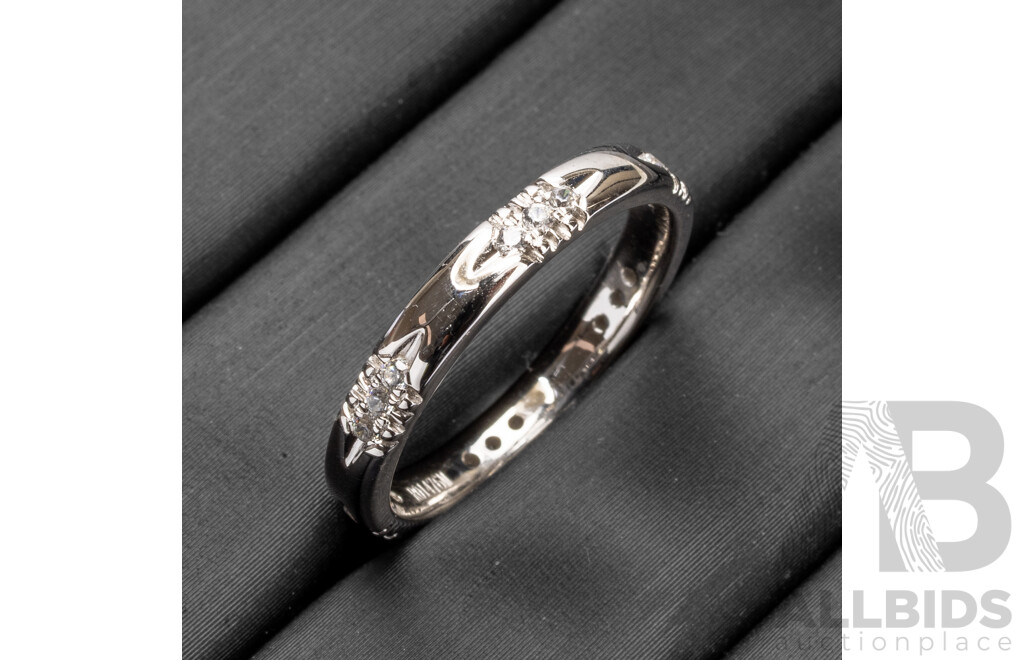 925 Sterling Silver & Cubic Zirconia Wedder - Size N