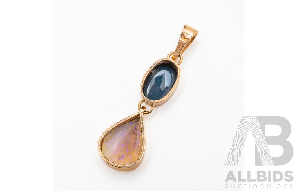 14ct Yellow Gold Opal Pendant - 2.61gms