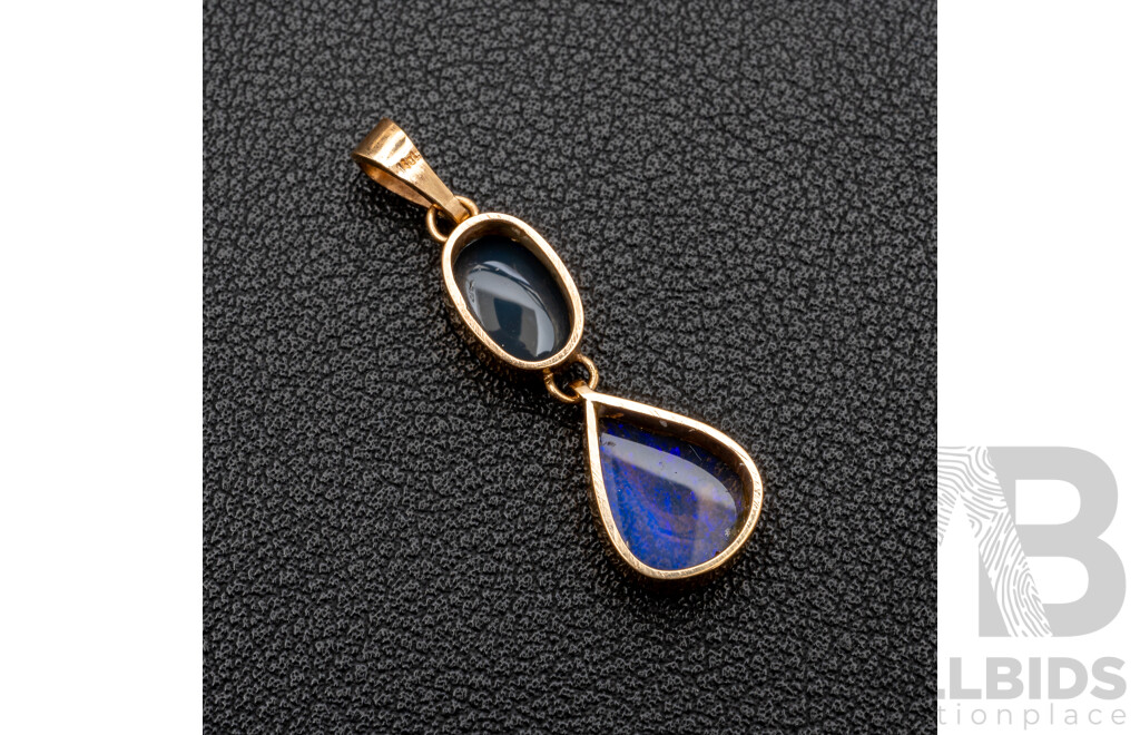 14ct Yellow Gold Opal Pendant - 2.61gms