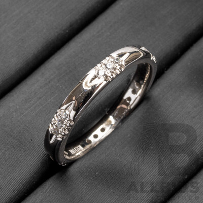 925 Sterling Silver & Cubic Zirconia Wedder - Size N