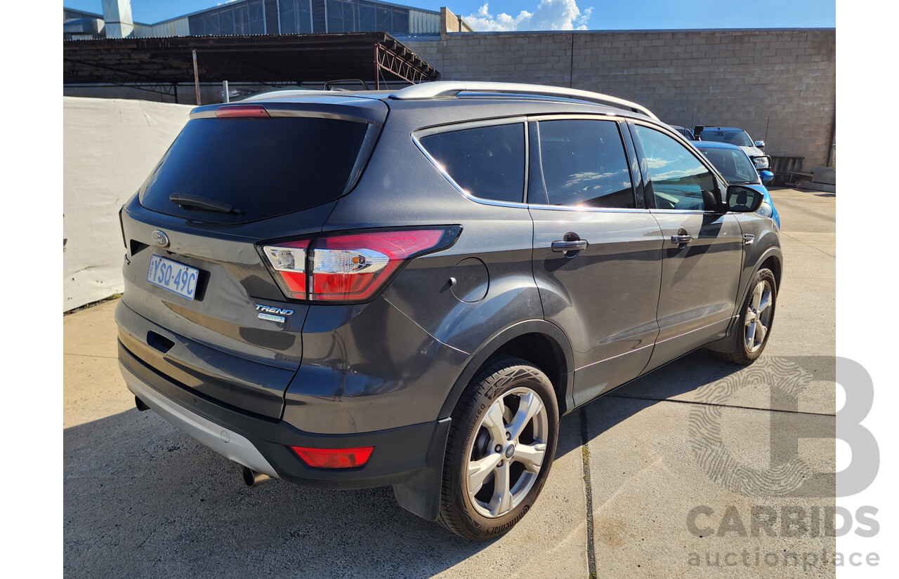 6/2018 Ford Escape Trend ZG MY18 4d Wagon Grey 1.5L