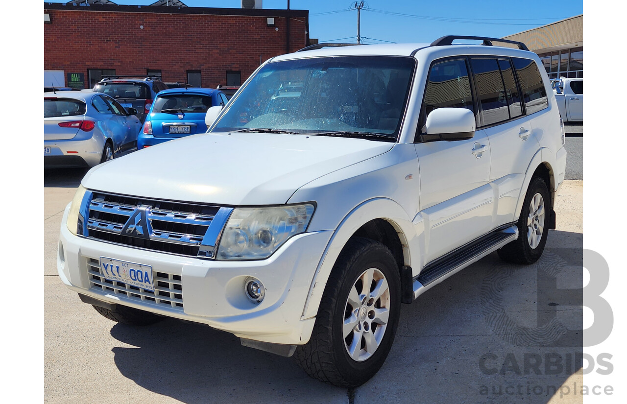 10/2011 Mitsubishi Pajero GLS LWB (4x4) NT MY11 4d Wagon White 3.2L