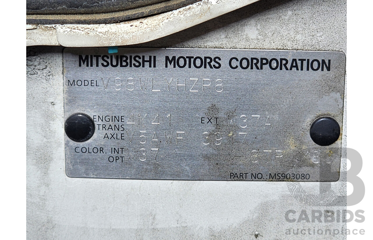 10/2011 Mitsubishi Pajero GLS LWB (4x4) NT MY11 4d Wagon White 3.2L