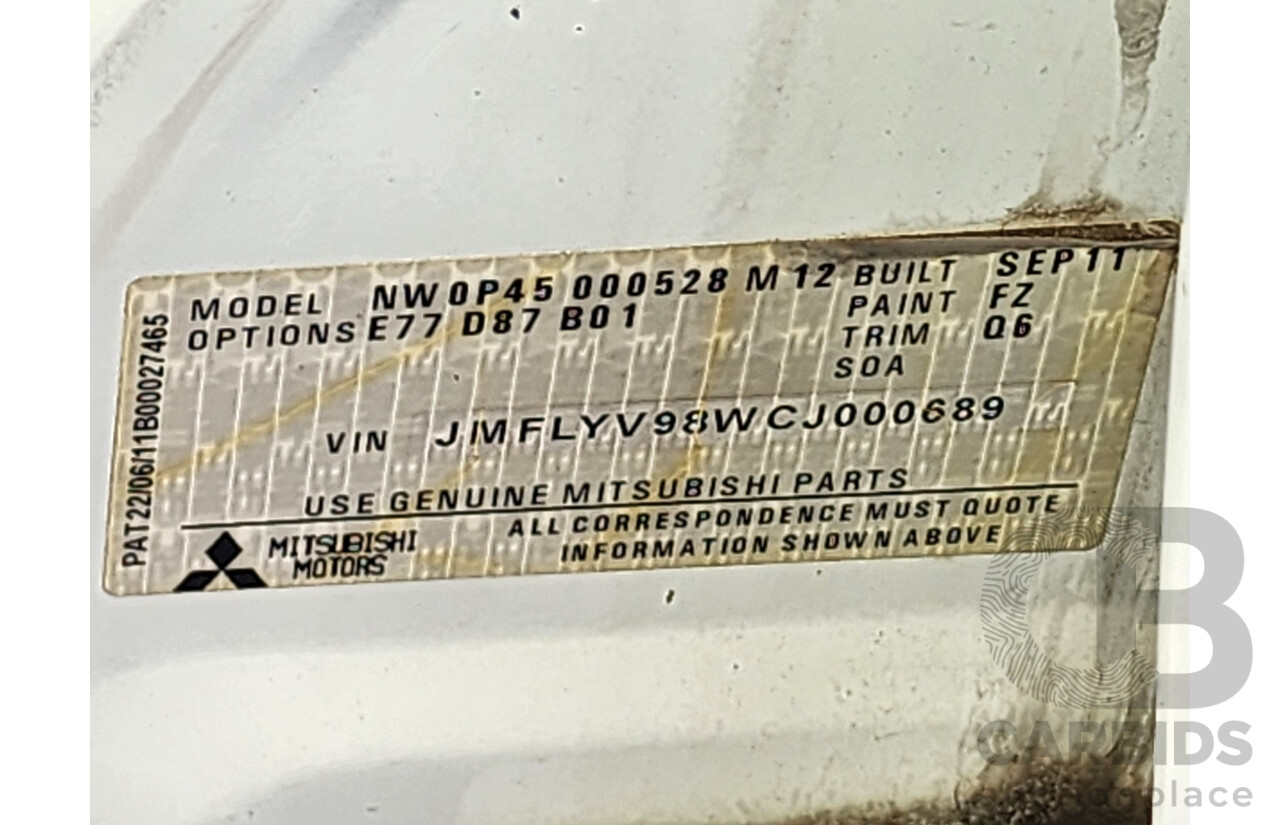 10/2011 Mitsubishi Pajero GLS LWB (4x4) NT MY11 4d Wagon White 3.2L