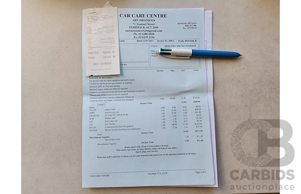 4/2010 Mercedes-Benz E250 CGI Avantgarde 212 4d Sedan Silver 1.8L