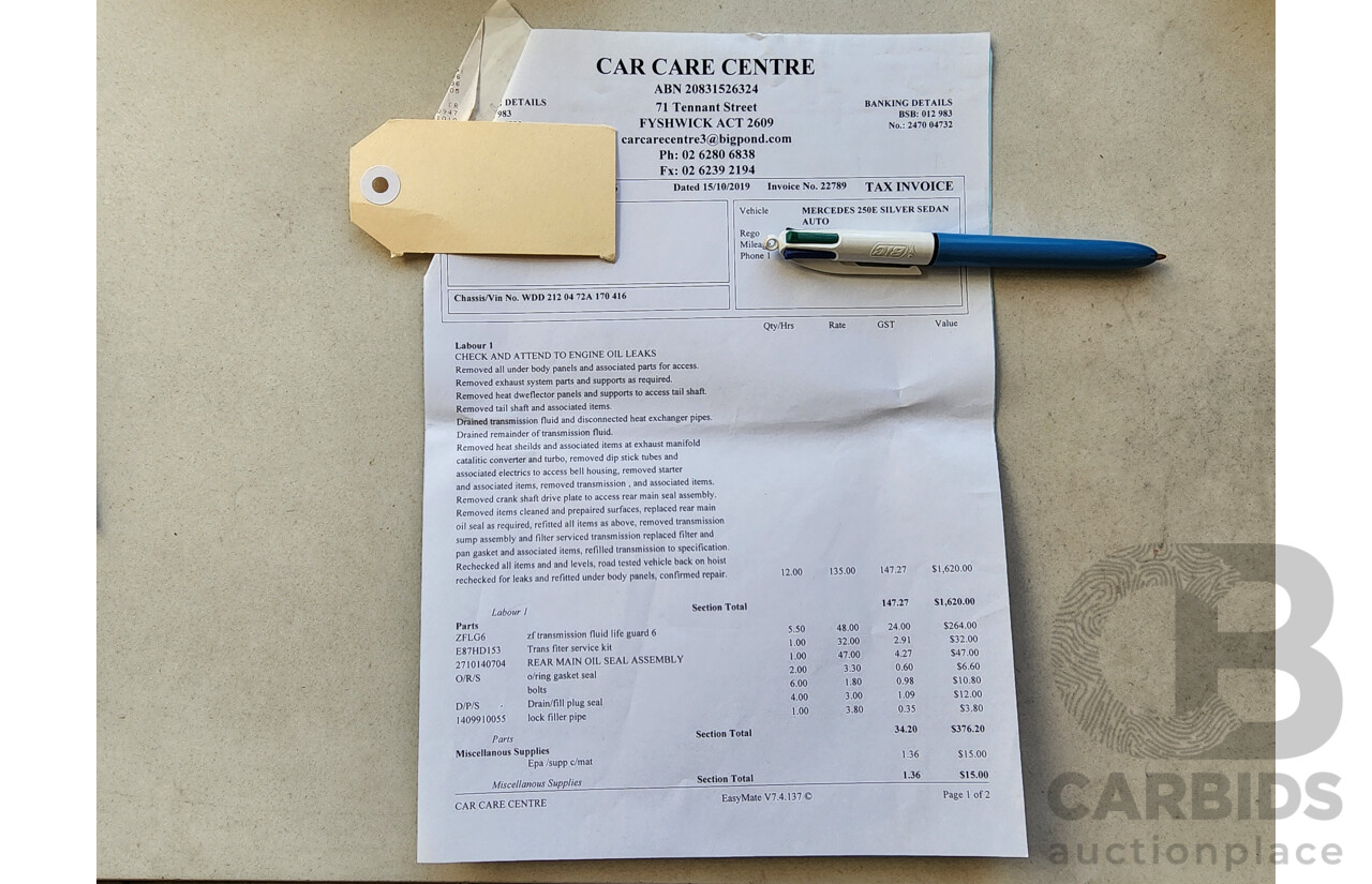 4/2010 Mercedes-Benz E250 CGI Avantgarde 212 4d Sedan Silver 1.8L