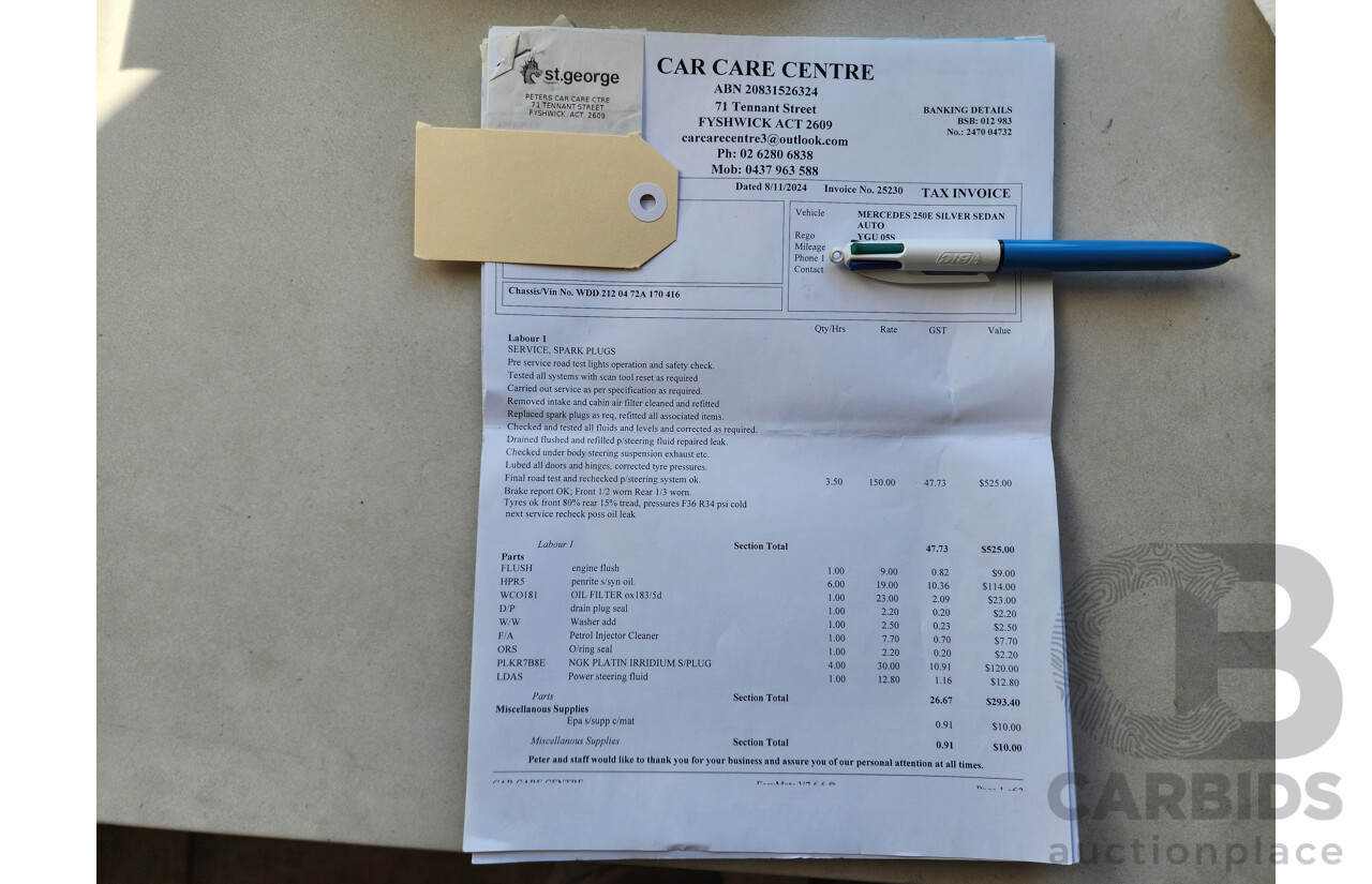 4/2010 Mercedes-Benz E250 CGI Avantgarde 212 4d Sedan Silver 1.8L