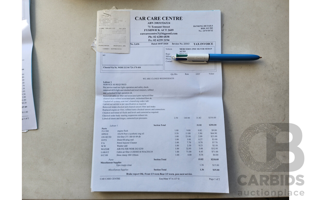 4/2010 Mercedes-Benz E250 CGI Avantgarde 212 4d Sedan Silver 1.8L