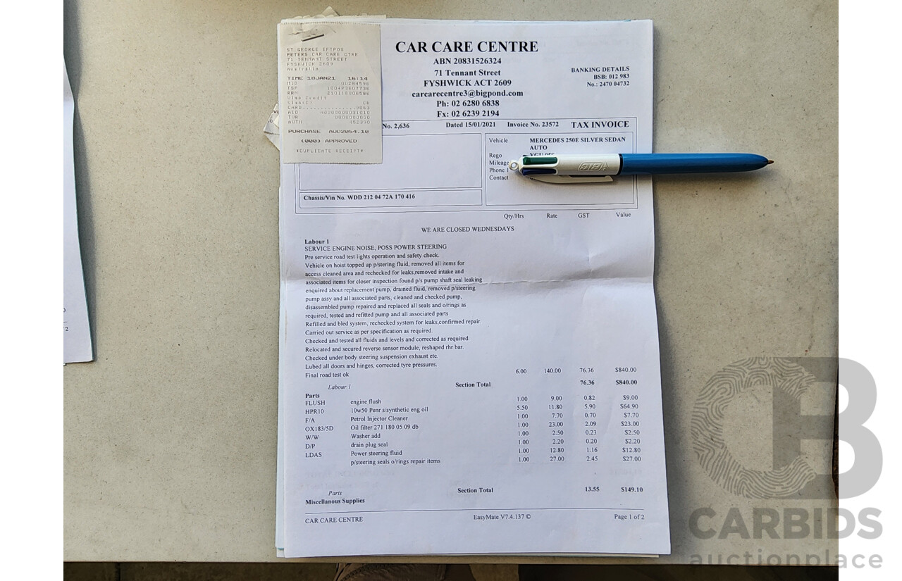 4/2010 Mercedes-Benz E250 CGI Avantgarde 212 4d Sedan Silver 1.8L