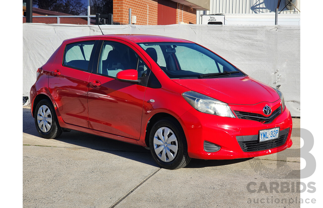 10/2011 Toyota Yaris YR NCP130R 5d Hatchback Red 1.3L