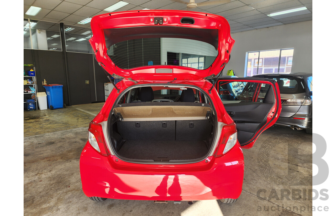 10/2011 Toyota Yaris YR NCP130R 5d Hatchback Red 1.3L
