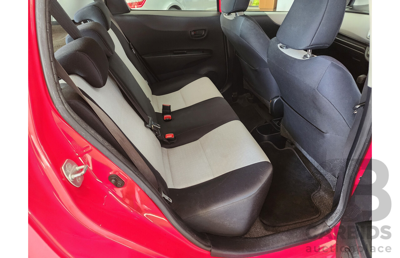 10/2011 Toyota Yaris YR NCP130R 5d Hatchback Red 1.3L