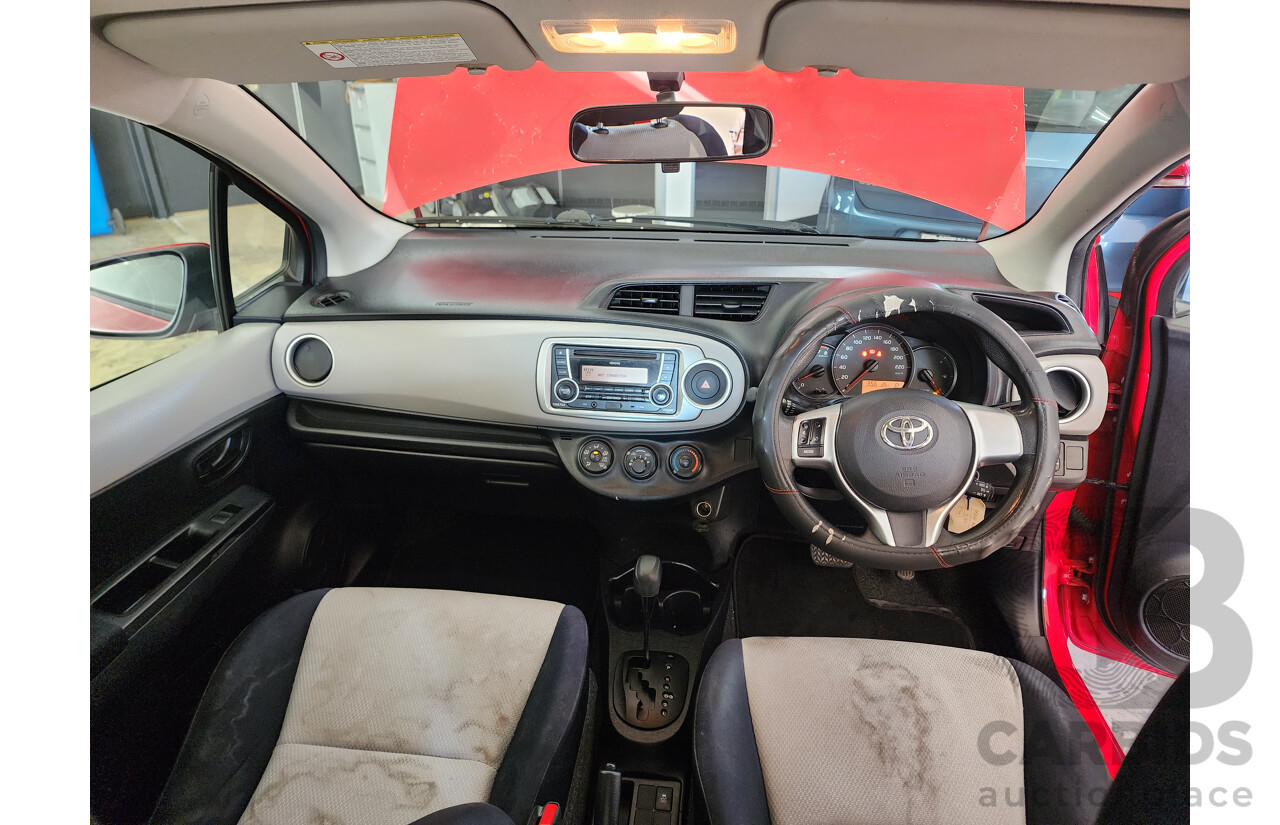 10/2011 Toyota Yaris YR NCP130R 5d Hatchback Red 1.3L